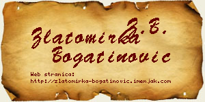 Zlatomirka Bogatinović vizit kartica
